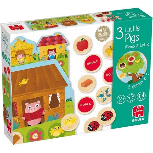 GOULA JUEGO 3 LITTLE PIGS MEMO & LOTO  59455
