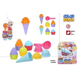 CB SET MOLDES PLAYA HELADOS Y CUPCAKES - 15 PZAS - 2/S           45662