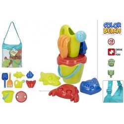 CB SET PLAYA-CUBO 14CM+CEDAZO+PALAS 20CM+REGADERA+3 MOLD         49271